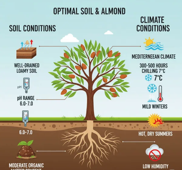 Suelo ideal para almendros