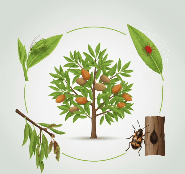 Plagas y enfermedades en el almendro